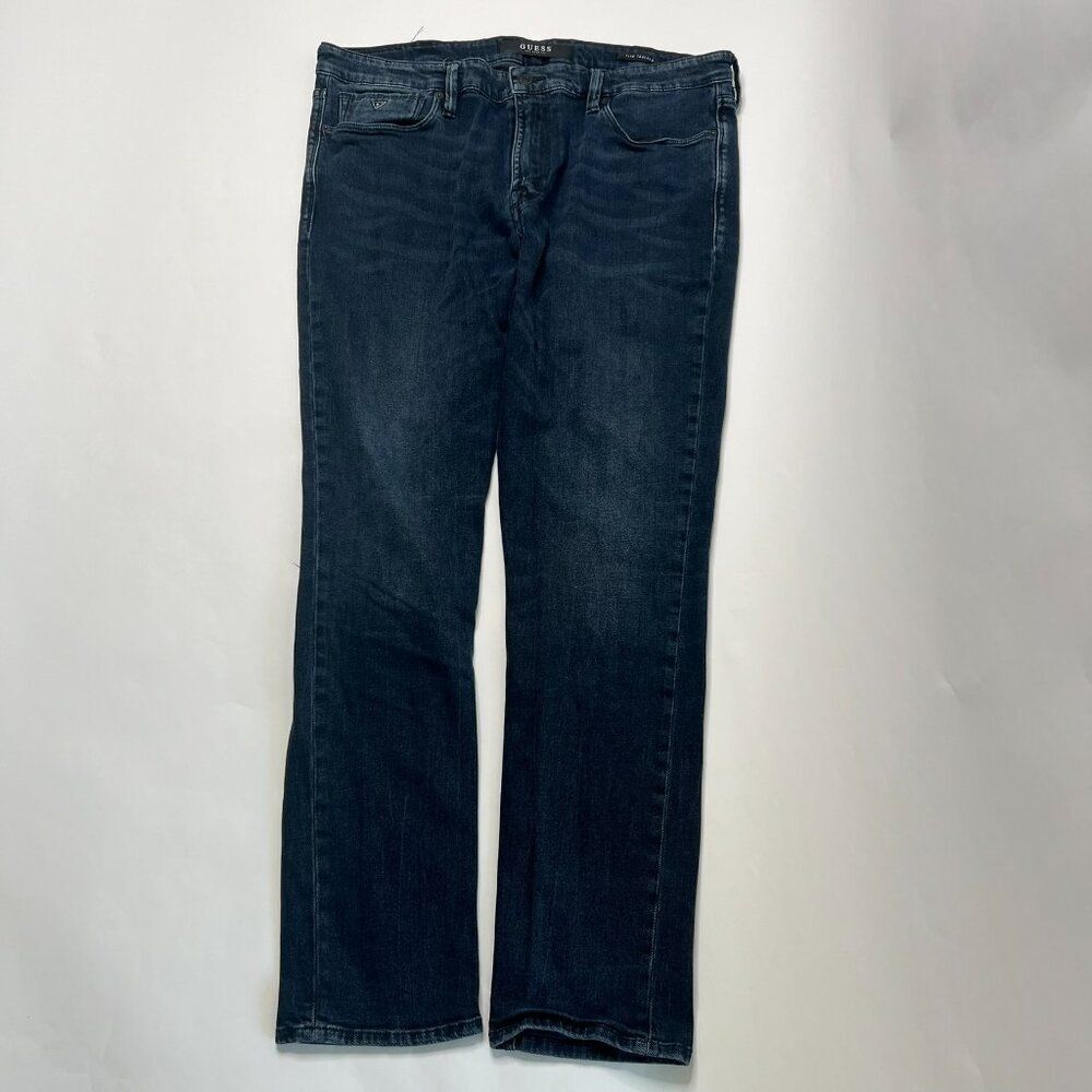 Guess Men’s Slim Tapered Jeans – Size 40 Blue Denim Pre-Owned